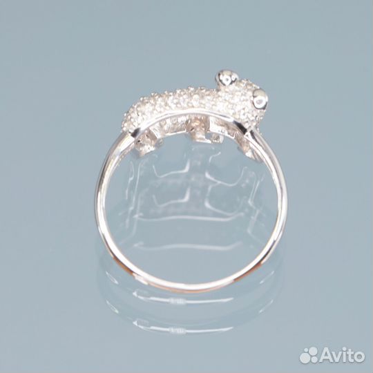 Кольцо с медвежонком серебро 925 проба Россия