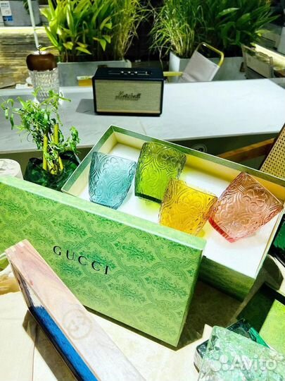 Набор стаканов + поднос gucci