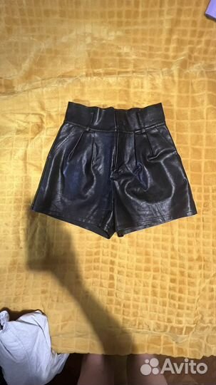 Шорты женские кожаные