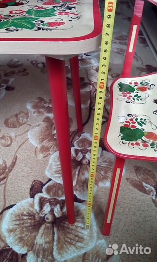 Стол и стул Хохлома (дерево)