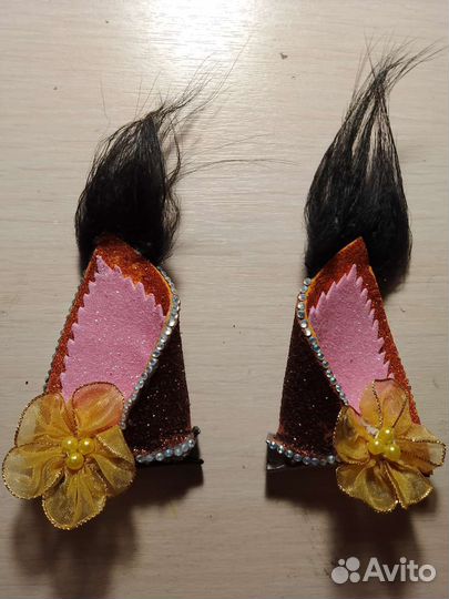 Заколки ушки белочки и ушки хрюши