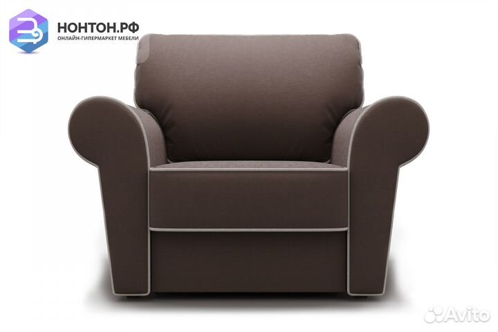 Кресло еврокнижка Прованс коричневое