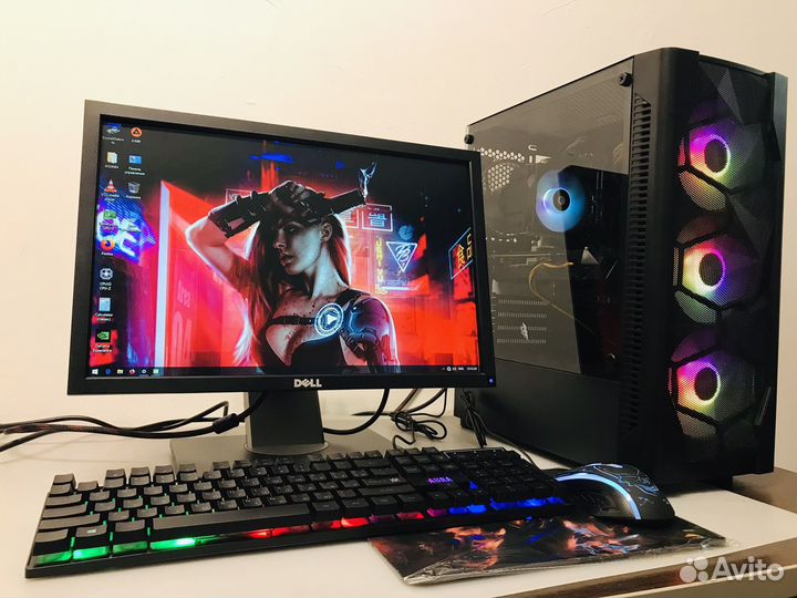 Мощный игровой компьютер с монитором i5/gtx 1060