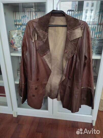 Кожаный двусторонний пиджак