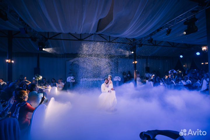 Звук свет сцена экраны тяжёлый дым холодные фонтан