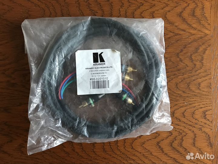 Кабель 3RCA-3RCA Kramer C-R3VM/R3VM 3 м