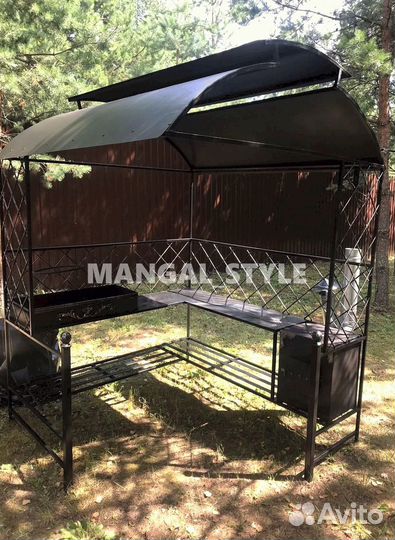 Мангал с крышей