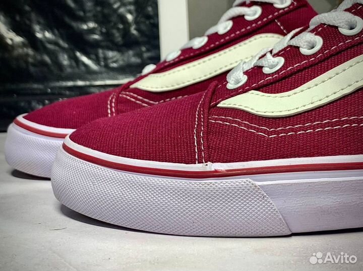 Кеды vans красные