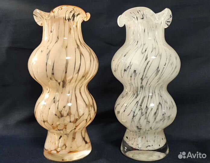 Ваза для цветов цветное стекло, СССР