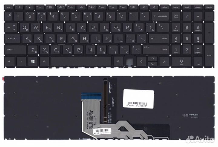 Клавиатура HP Envy 15-ED 17-CG черная подсветка