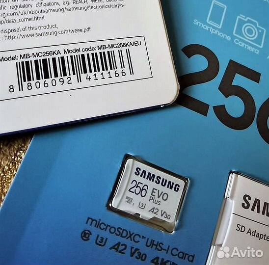 Кaрта пaмяти microSD 256 Gb Samsung EVO Plus