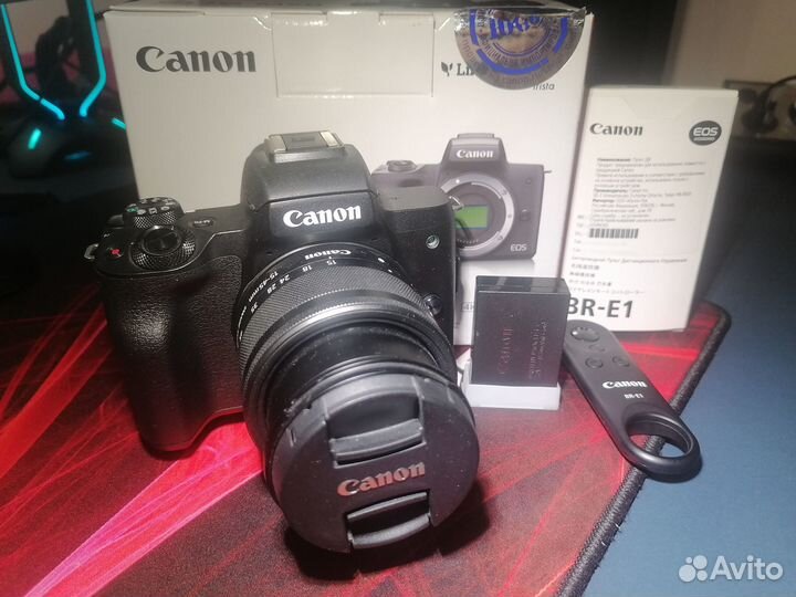 4Kvideo CanonM50+пульт+доп.аккум+сумка