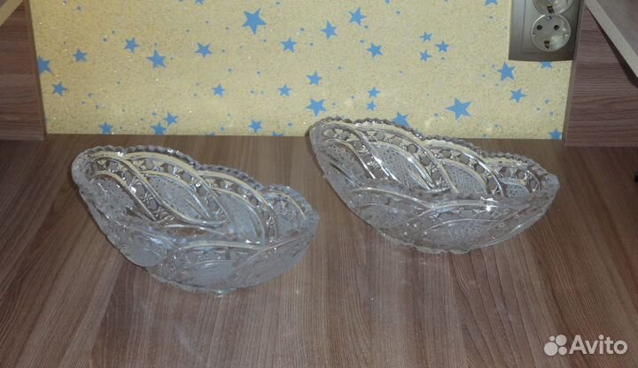 Вазы ладьи конфетницы хрусталь СССР
