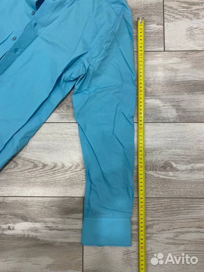 Рубашка мужская бирюзовая