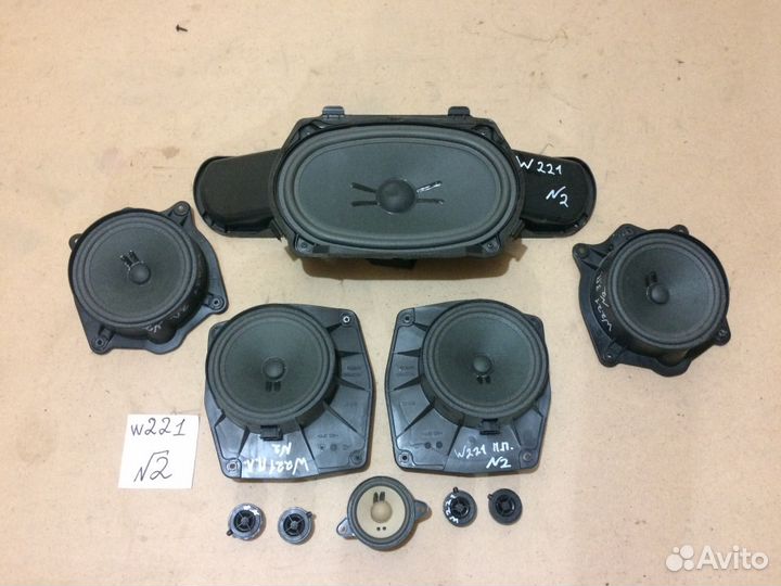 Динамики в двери Mercedes S-class W221 S500