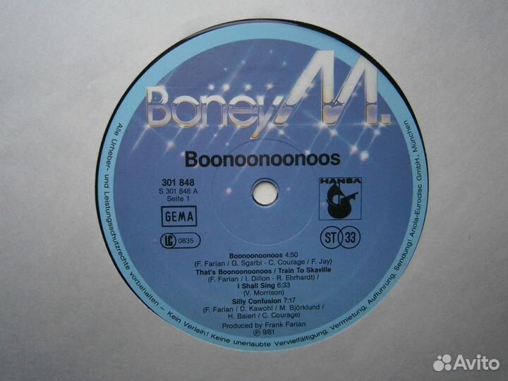 LP boney M - boonoonoonoos (germany limited mint)