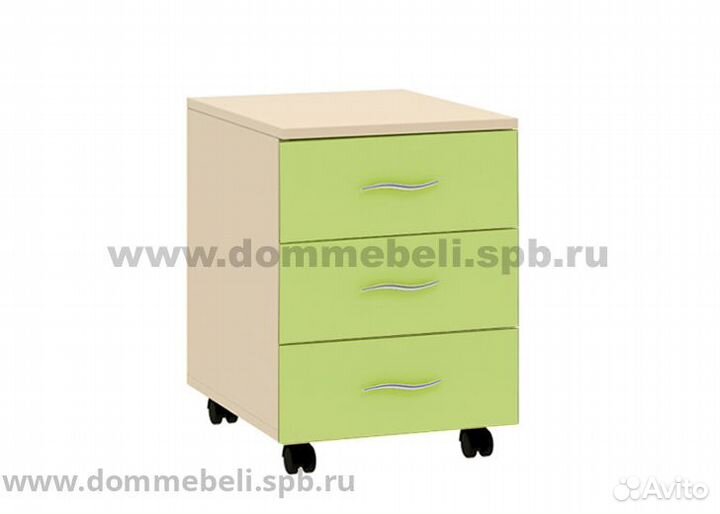 Тумба с 3 ящиками 24.2 Дельта дуб молочный/розовый