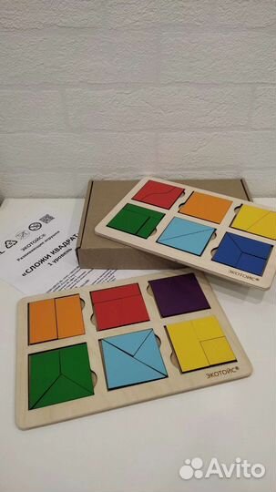 Развивающие игрушки, пазлы, деревяные, мозаика