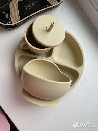 Силиконовая детская посуда