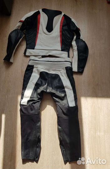 Мотокуртка, штаны, кожа, женские р.46