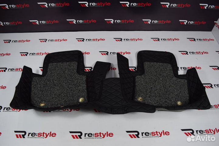 Ковры салона 3D Subaru XV c 11г черные