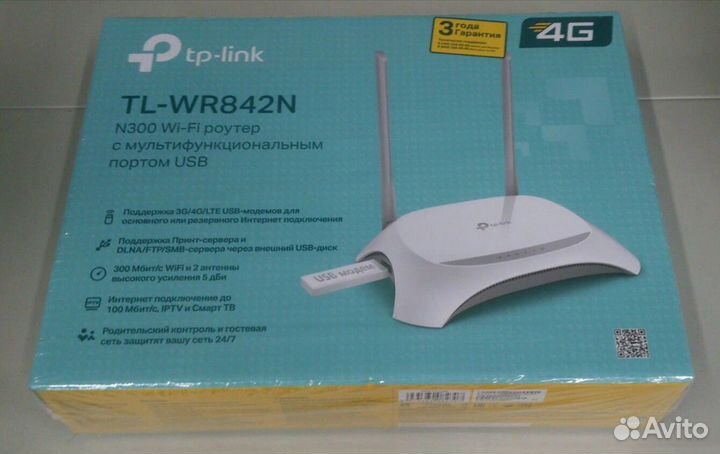Роутер TP-Link N300 Wi-Fi 3G/4G.Новый.TL-WR842Nv