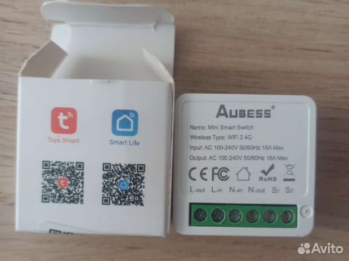 Умное реле Aubess 16A