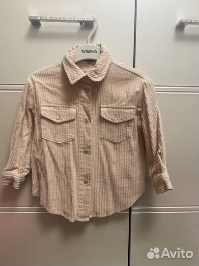 Вельветовая рубашка для девочки