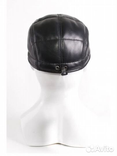 Кепка натуральная кожа