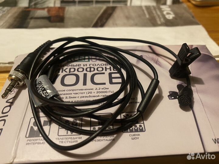 Петличка green bean voice 4 black S-jack