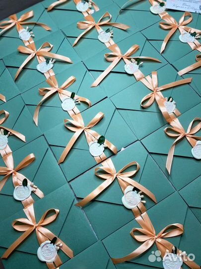 Пригласительные на свадьбу в конверте