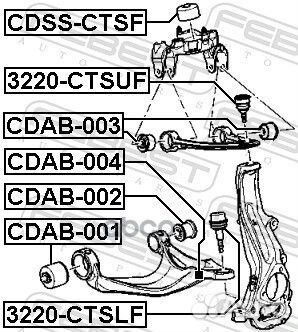 Сайлентблок переднего нижнего рычага cdab-002