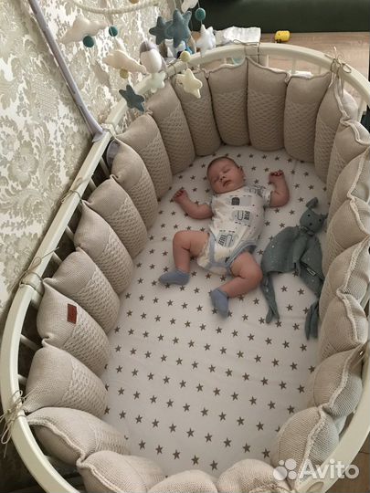 Кроватка трансформер 8 в 1 детская с маятником