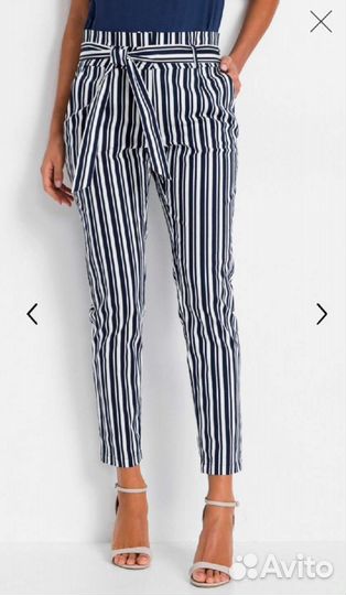 Брюки яркие в полоску