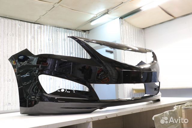 Бампер передний Хендай Солярис 2014-17 MZH черный