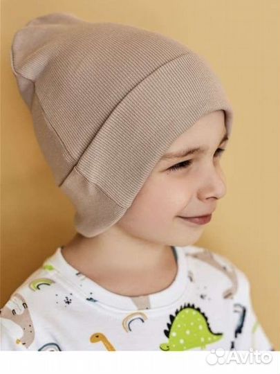 Шапка шлем 50 52 см+шапка демисезонная трикотажная