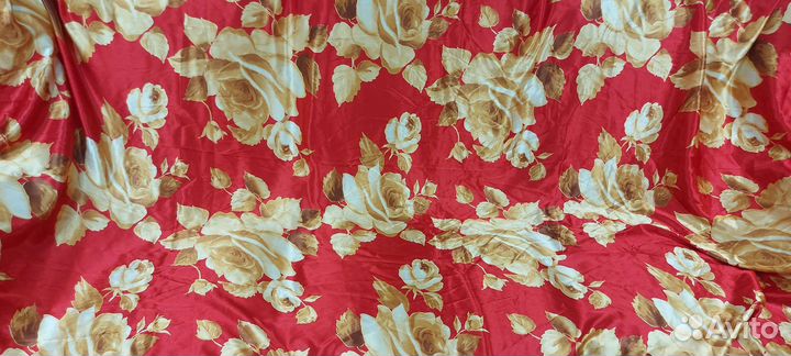 Отрез Винтажного французкого натурального шелка