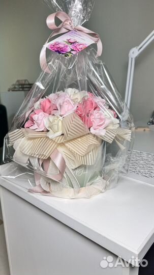 Букет из мыльных роз