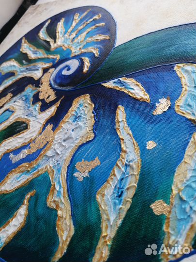 Картина интерьерная. 30х40. наутилус. Акрил