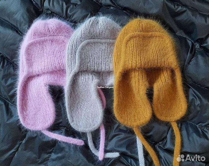 Шапка Ушанка из пуха норки