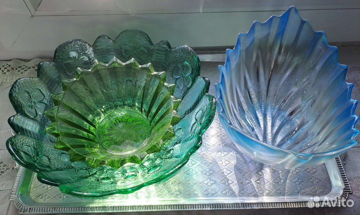 Ваза цветное стекло СССР