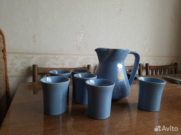 Новый набор кувшин и 6 стаканов, Югославия, торг