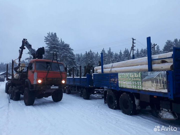 Сруб из бревна с доставкой и установкой