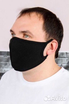 Маски защитные двухслойные многоразовые