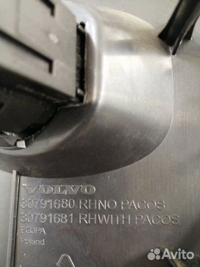 Накладки на торпедо боковые передние правые Volvo