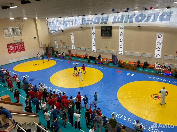 Ковер борцовский с матами толщиной 5см