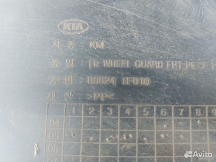 Подкрылок локер задний правый Kia Sportage 2