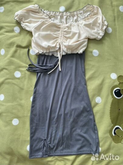 Комплект: платье и топ