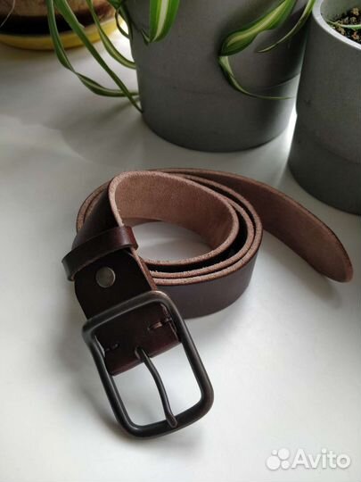 Мужской кожаный ремень 115 см