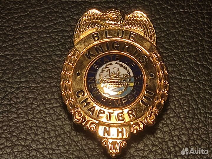 Знак полиции США Blue Knigts Союз Мотоциклистов